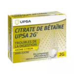 Citrate De Betaïne Upsa 2 G Comprimés Effervescents Sans Sucre Citron 2t/10 à CHASSE SUR RHONE